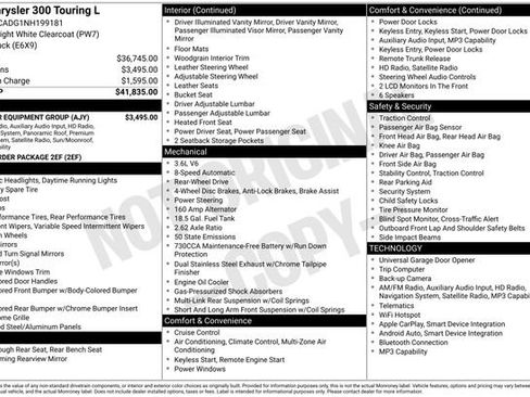 Used 2022 Chrysler 300 Touring L w/ Popular Equipment Group image 10