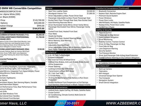 Used 2023 BMW M8 Competition w/ M Carbon Exterior Package AWD/4WD image 3