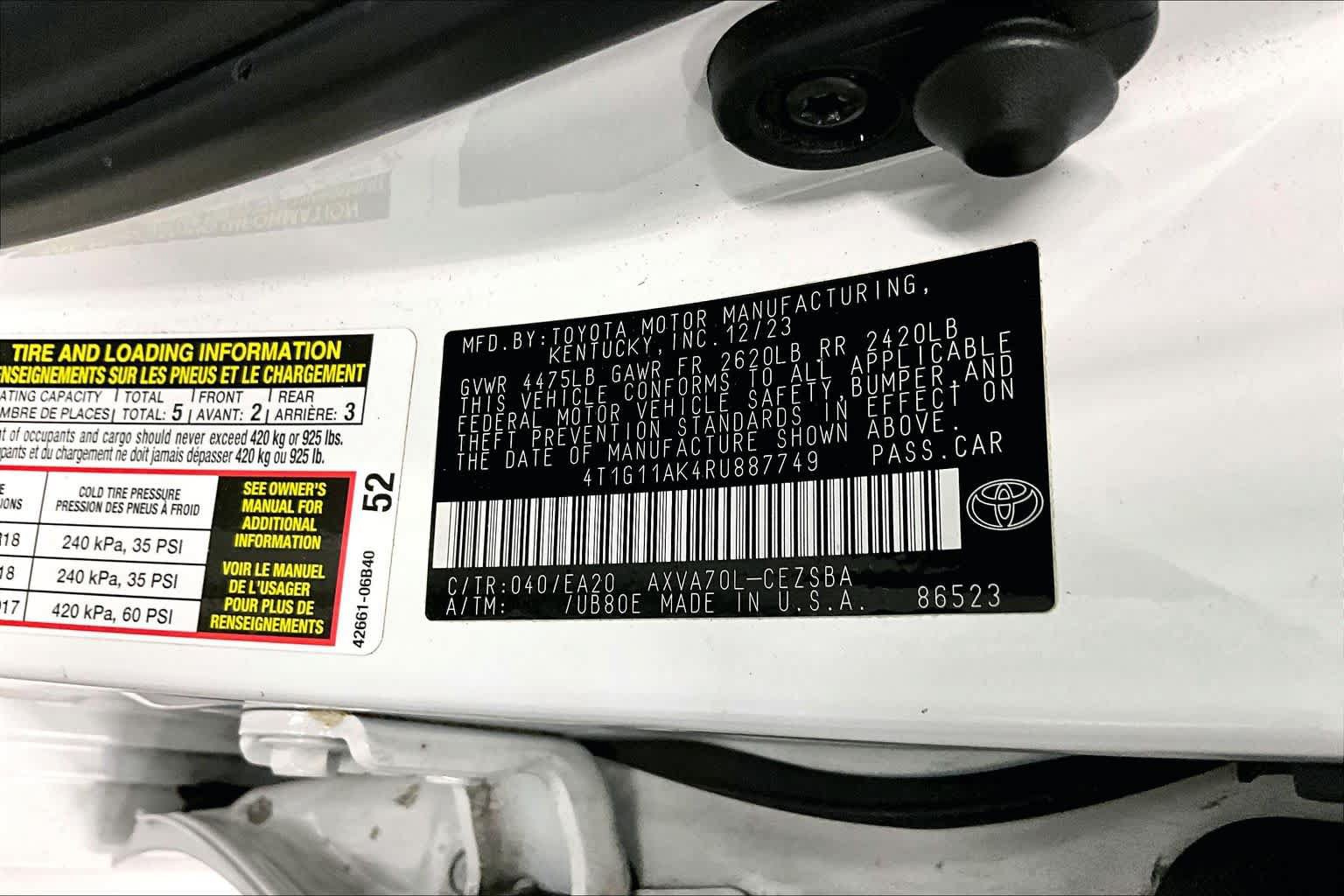 Used 2024 Toyota Camry SE FWD image 36