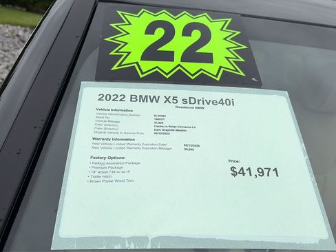 Used 2022 BMW X5 sDrive40i w/ Premium Package RWD image 20