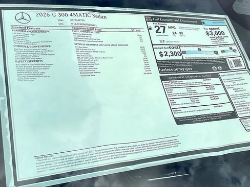 New 2026 Mercedes-Benz C 300 4MATIC Sedan image 13