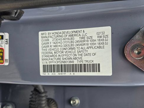 Used 2022 Honda Ridgeline RTL image 38
