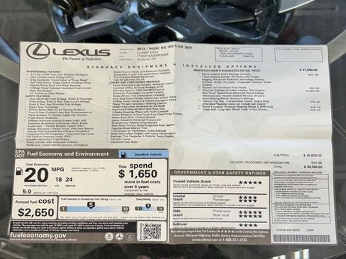 Used 2013 Lexus RX 350 AWD w/ Premium Pkg image 2