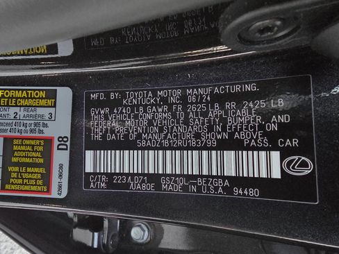 Used 2024 Lexus ES 350 w/ Premium Package image 29