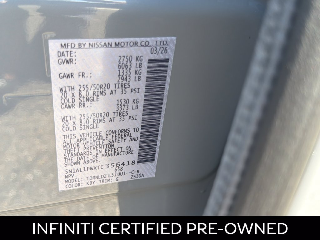Certified 2026 INFINITI QX60 Sport w/ Dark Cargo Package AWD/4WD image 27