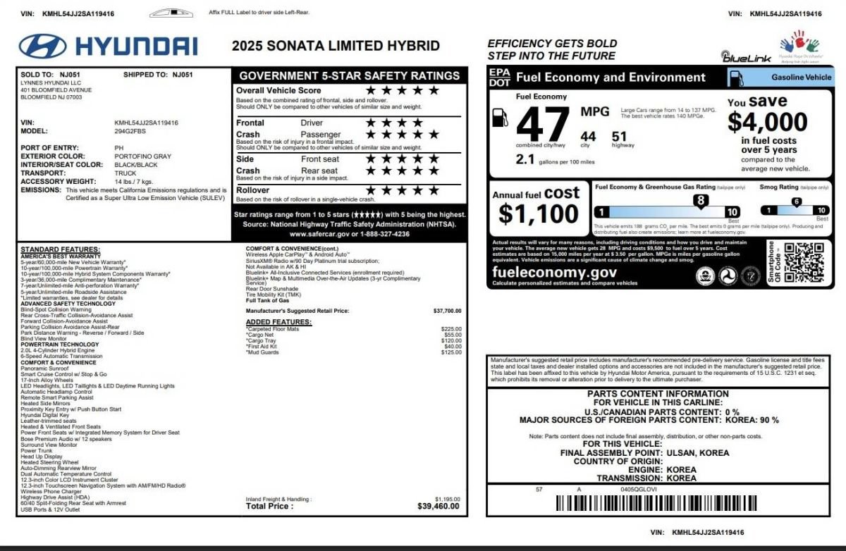 Used 2025 Hyundai Sonata Limited FWD image 15