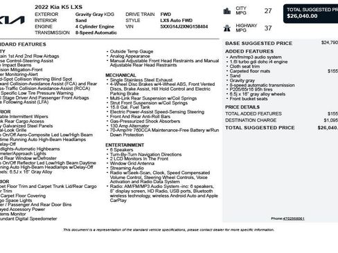 Used 2022 Kia K5 LXS image 3