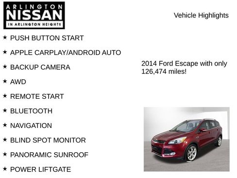 Used 2014 Ford Escape Titanium w/ Equipment Group 401A AWD/4WD image 8