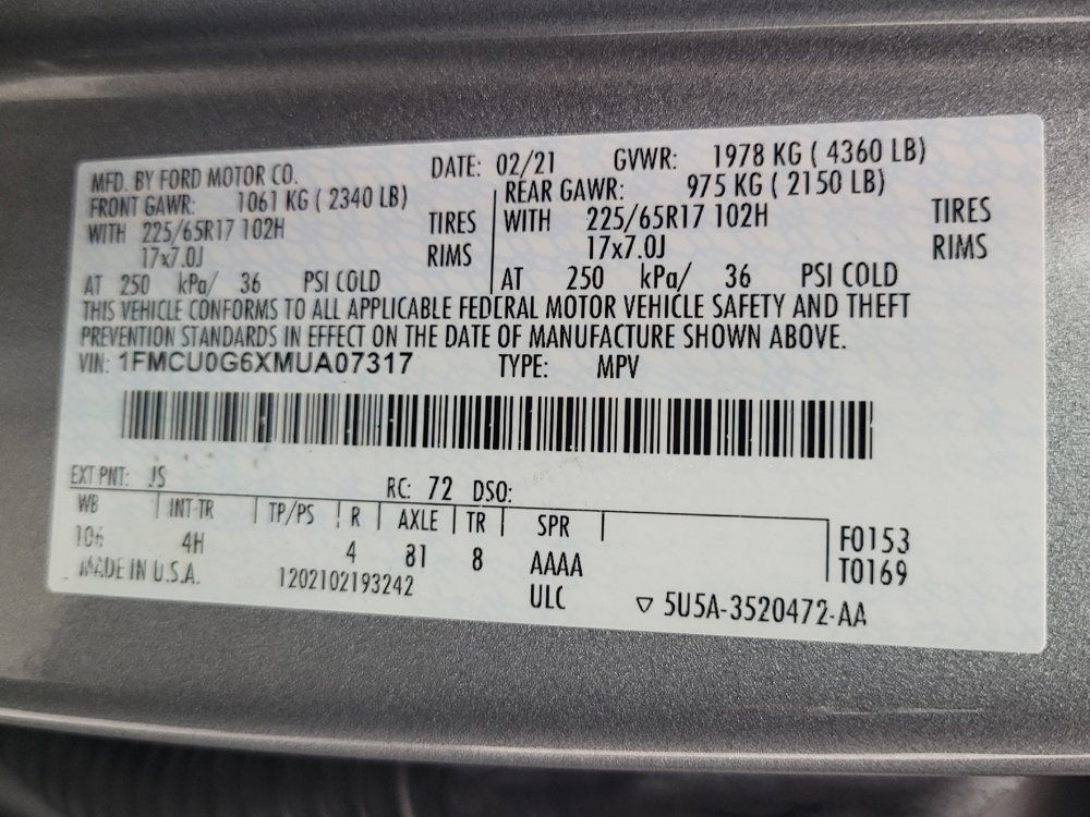 Used 2021 Ford Escape SE FWD image 33