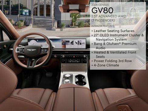 New 2026 Genesis GV80 2.5T Advanced AWD/4WD image 21