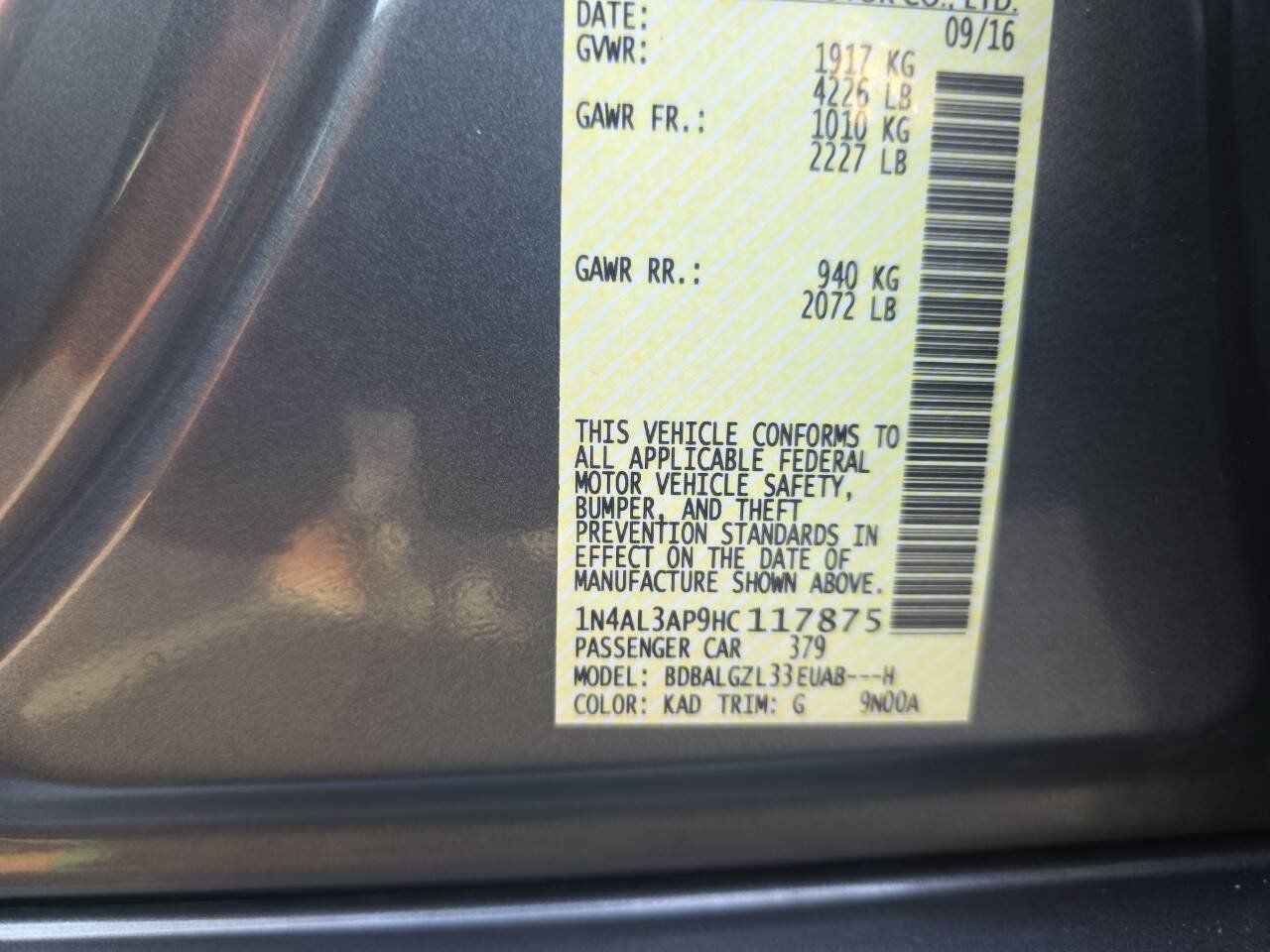 Used 2017 Nissan Altima 2.5 S w/ Power Driver Seat Package FWD image 30