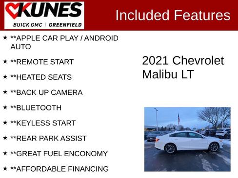 Used 2021 Chevrolet Malibu LT image 2