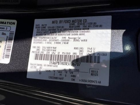 Used 2022 Ford Mustang Premium w/ Black Accent Package RWD image 32