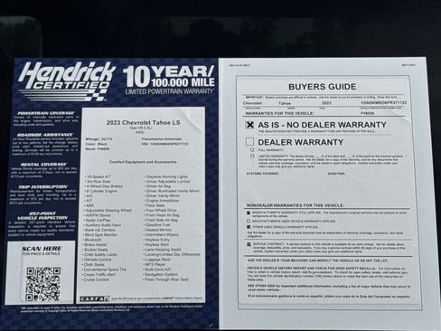 Used 2023 Chevrolet Tahoe LS w/ Driver Alert Package AWD/4WD image 38