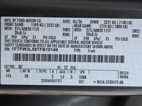 New 2026 Ford F150 XLT w/ Equipment Group 302A MID AWD/4WD image 15