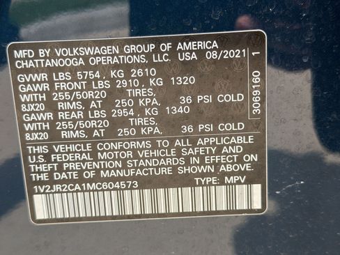 Used 2021 Volkswagen Atlas SE FWD image 21