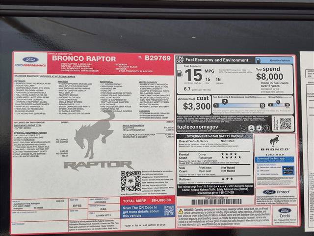 New 2026 Ford Bronco Raptor AWD/4WD image 18