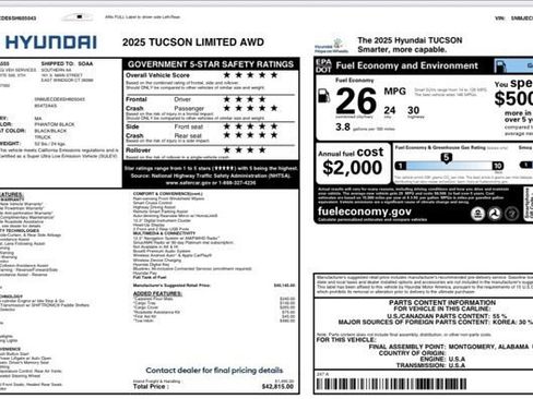 Used 2025 Hyundai Tucson Limited AWD/4WD image 27