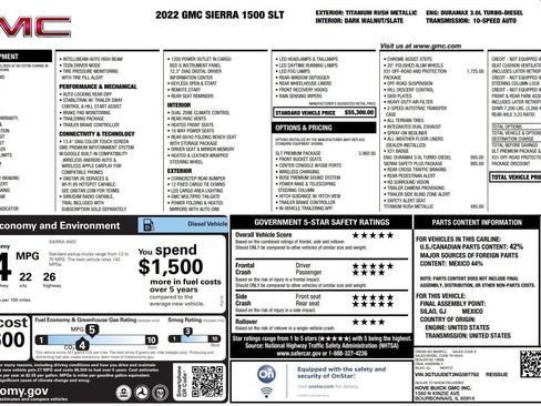 Used 2022 GMC Sierra 1500 SLT w/ SLT Premium Package image 9