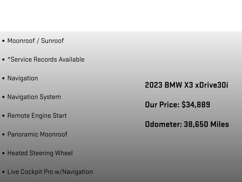 Used 2023 BMW X3 xDrive30i w/ Premium Package AWD/4WD image 18