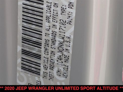 Used 2020 Jeep Wrangler Unlimited Sport image 28
