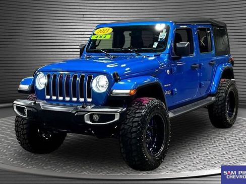 Used 2021 Jeep Wrangler Unlimited Sahara AWD/4WD image 1