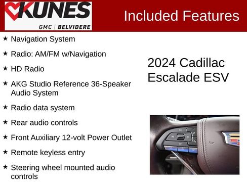 Used 2024 Cadillac Escalade ESV Sport Platinum w/ LPO, ONYX Package AWD/4WD image 2
