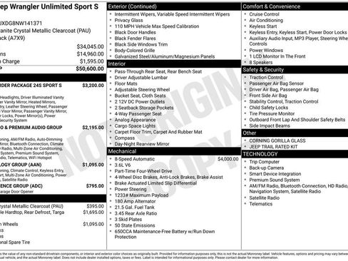 Certified 2022 Jeep Wrangler Unlimited Sport image 42