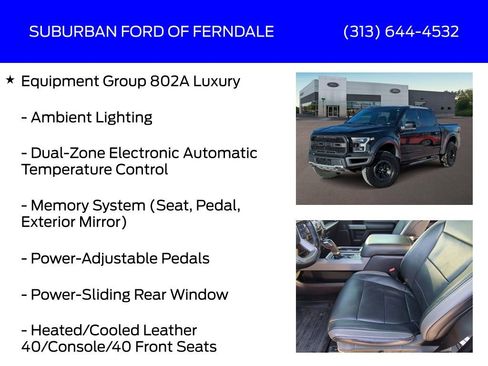 Used 2017 Ford F150 Raptor w/ Equipment Group 802A Luxury image 17