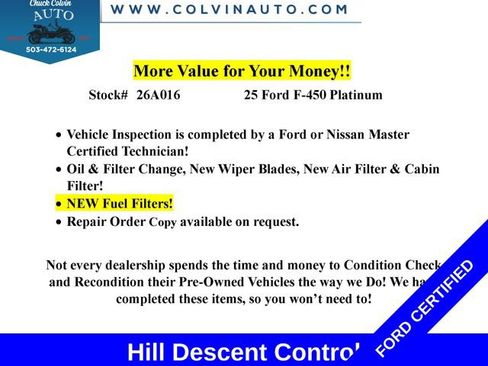 Certified 2025 Ford F450 Platinum w/ FX4 Off-Road Package image 7