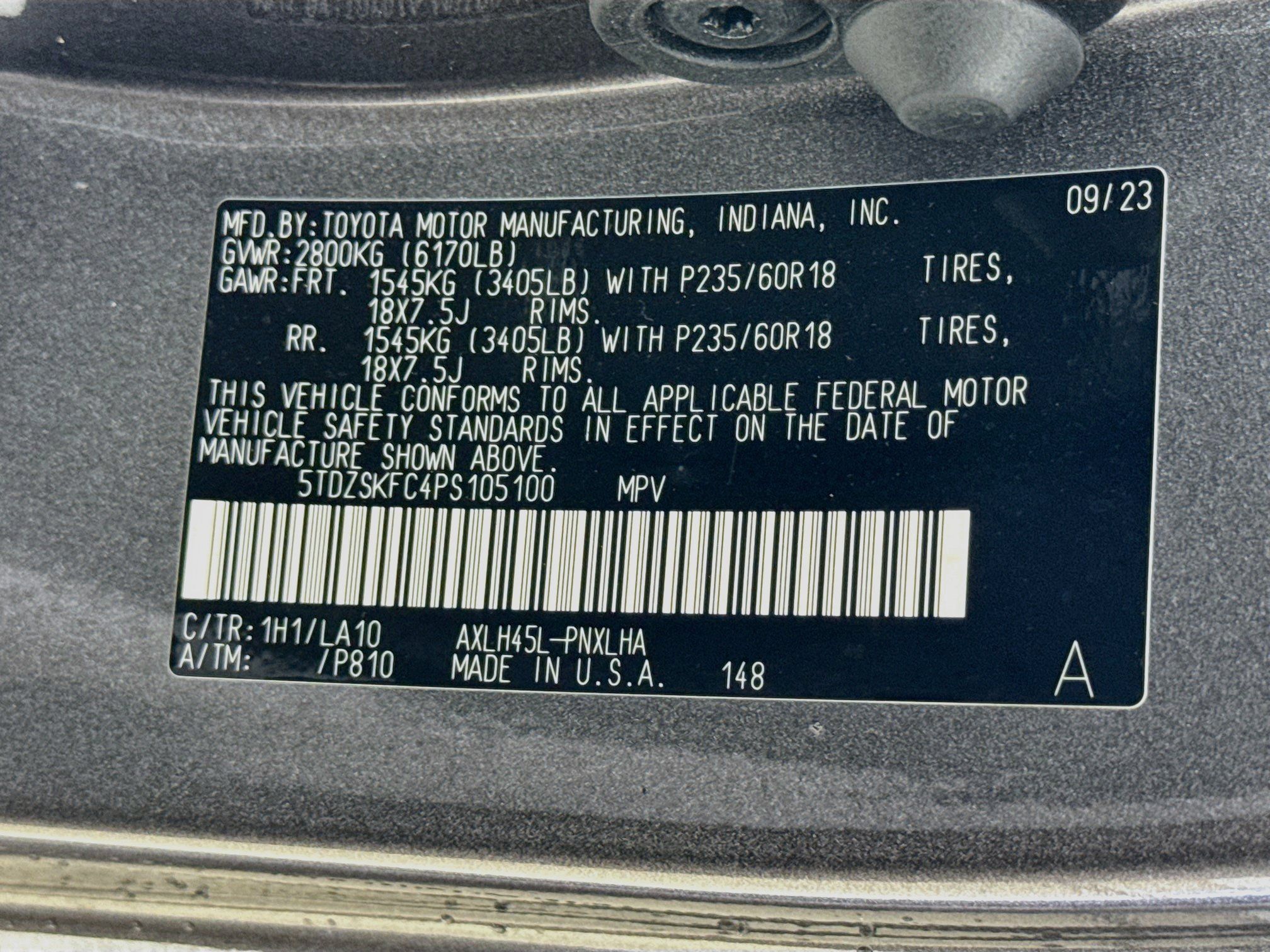 Certified 2023 Toyota Sienna Limited AWD/4WD image 28