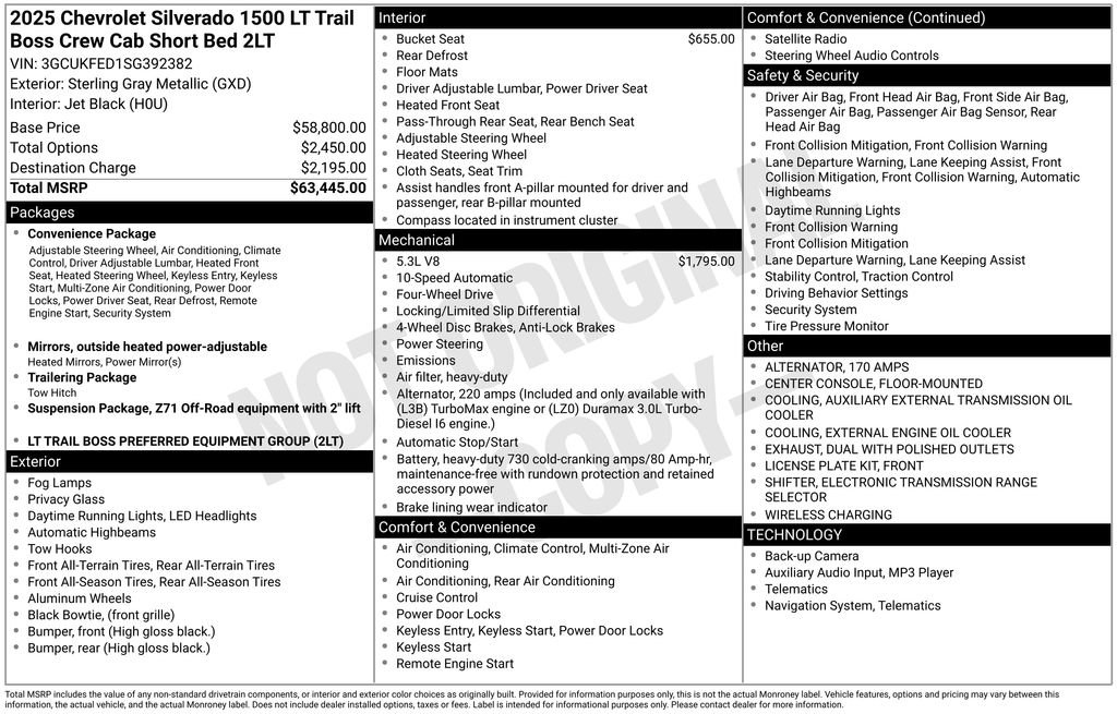 Used 2025 Chevrolet Silverado 1500 LT Trail Boss AWD/4WD image 84