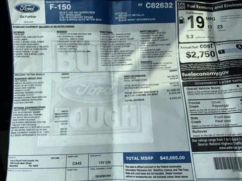 Used 2015 Ford F150 XLT w/ Equipment Group 302A Luxury image 18