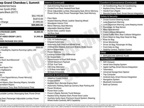 New 2026 Jeep Grand Cherokee L Summit w/ Obsidian Package image 9