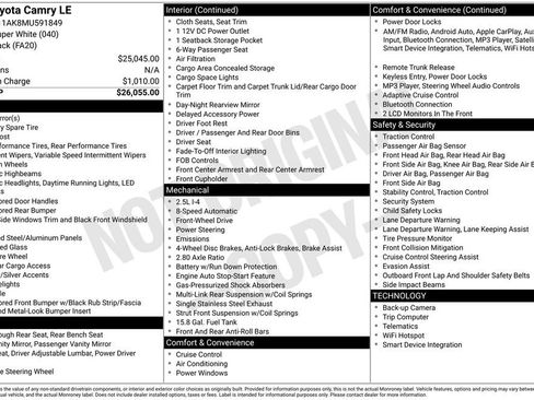 Used 2021 Toyota Camry LE image 34
