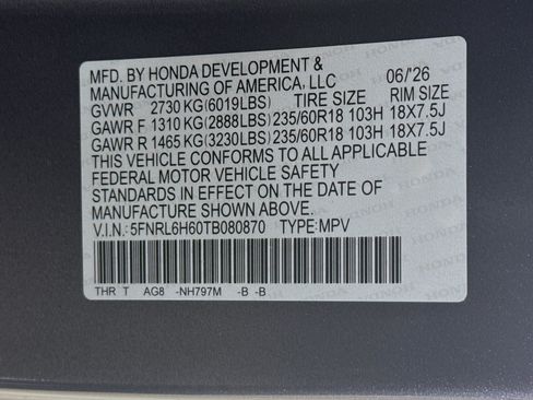 New 2026 Honda Odyssey EX-L image 40
