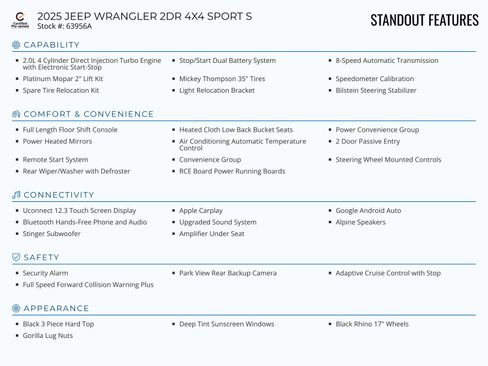 Certified 2025 Jeep Wrangler Sport AWD/4WD image 6