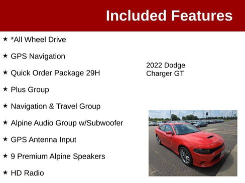 Used 2022 Dodge Charger GT w/ Plus Group AWD/4WD image 3