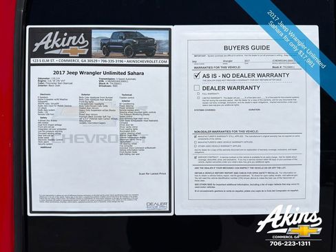 Used 2017 Jeep Wrangler Unlimited Sahara w/ Connectivity Group AWD/4WD image 12