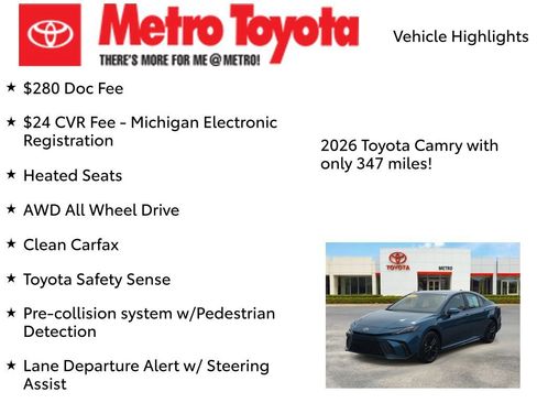 Used 2026 Toyota Camry SE w/ Convenience Package AWD/4WD image 8
