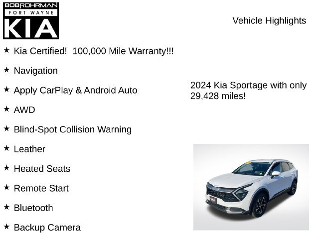Certified 2024 Kia Sportage EX AWD/4WD image 7