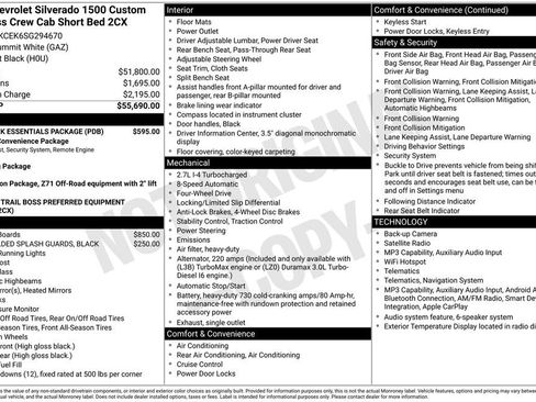 Used 2025 Chevrolet Silverado 1500 Custom Trail Boss w/ LPO, Dark Essentials Package AWD/4WD image 19