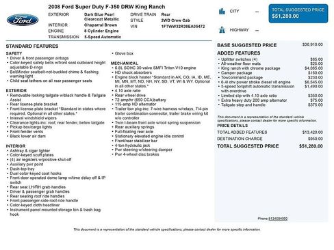 Used 2008 Ford F350 King Ranch RWD image 2