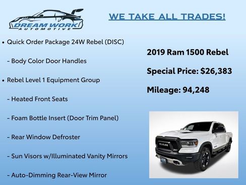 Used 2019 RAM 1500 Rebel w/ Rebel Level 1 Equipment Group image 2