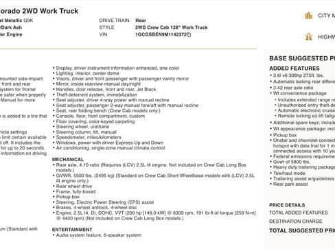 Used 2021 Chevrolet Colorado W/T w/ WT Convenience Package RWD image 2