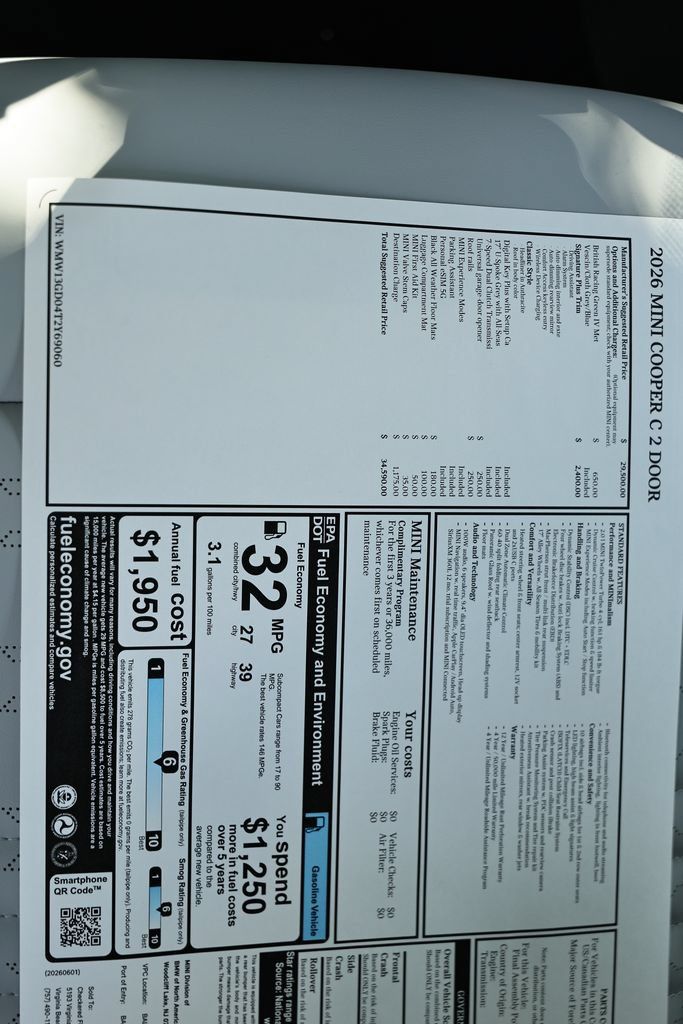 New 2026 MINI Cooper 2-Door Hardtop FWD image 25