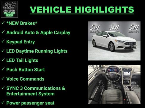 Used 2017 Ford Fusion SE w/ Fusion SE Technology Package FWD image 3