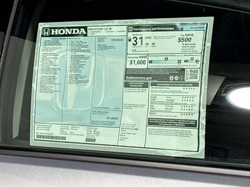 New 2026 Honda Accord SE image 24