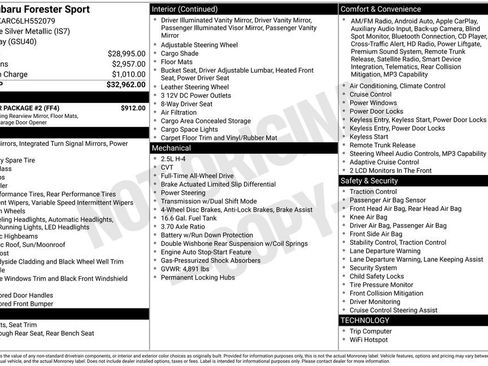 Used 2020 Subaru Forester Sport w/ Popular Package #2 image 6