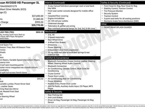 Used 2013 Nissan NV 3500 SL w/ Technology Pkg image 45